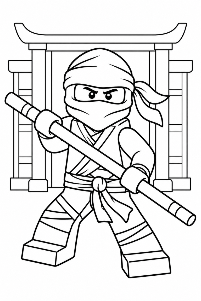 Ninjago — Kai w dojo — kolorowanka do druku